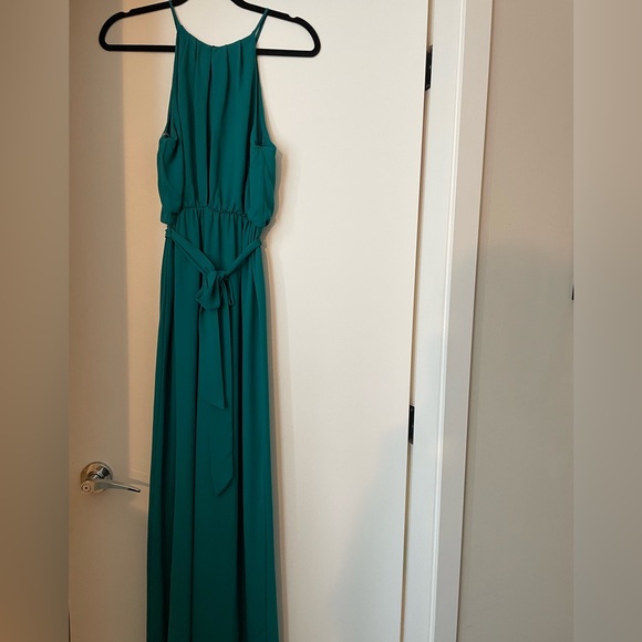 Emerald green open back jumpsuit - Picture 2 of 3